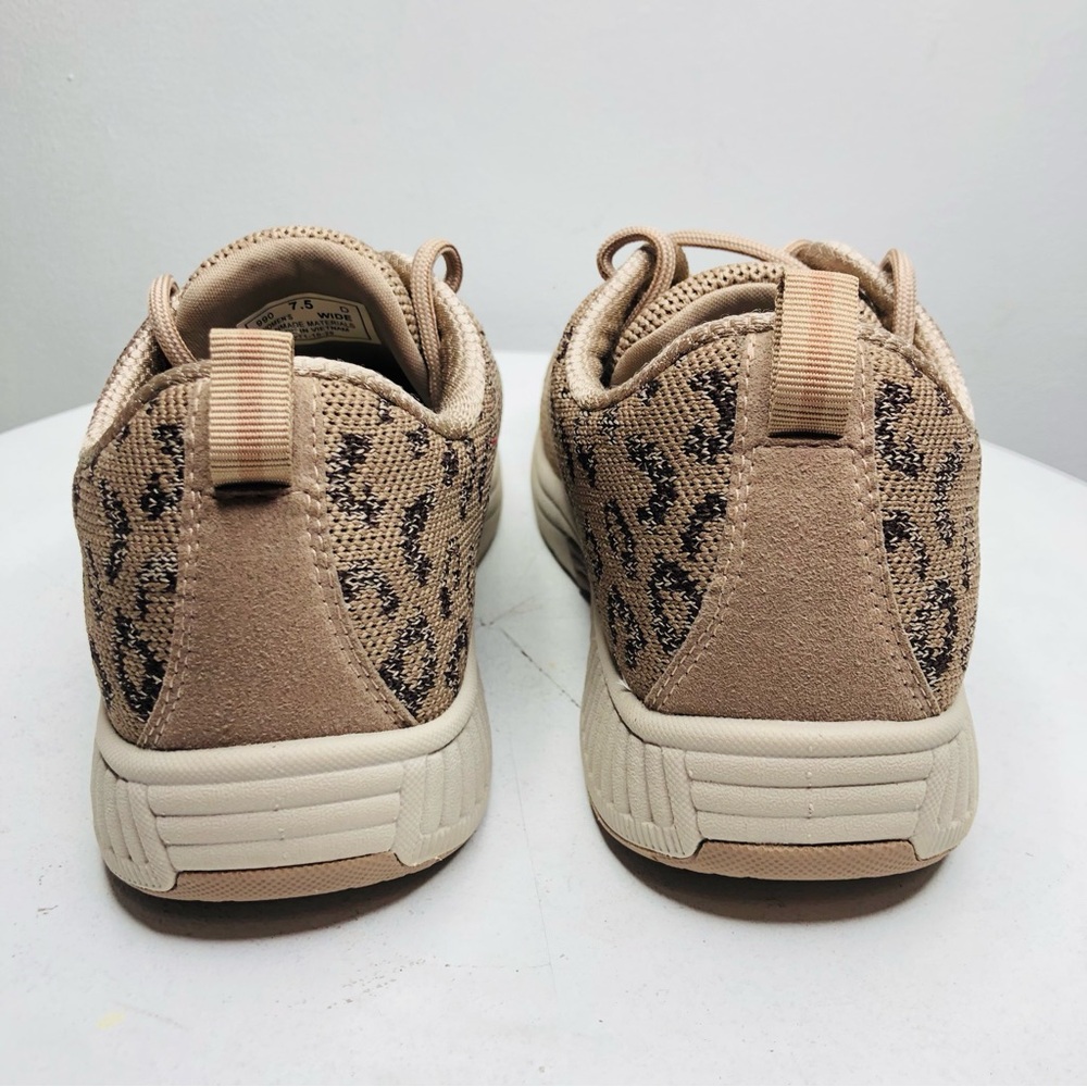 Orthofeet Coral Walking Shoe stretchable knit leopard print SZ 7.5 R1 - Picture 8 of 12